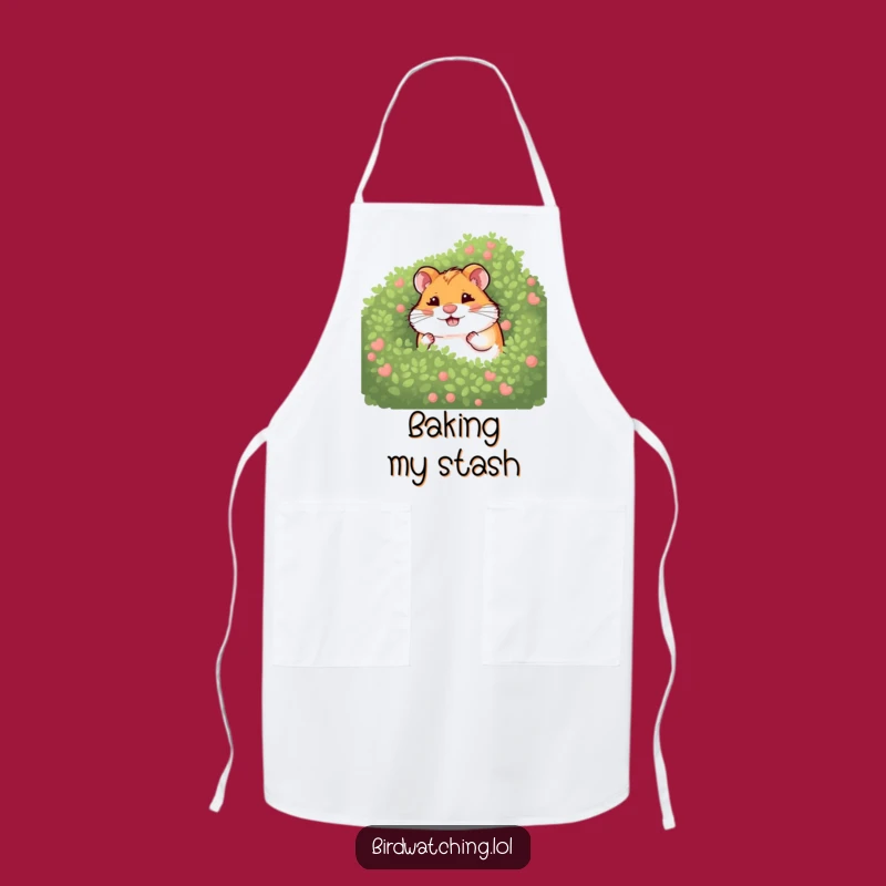 Funny Giggling Hamster Bush Apron: Humorous Gift for the Playful Cook