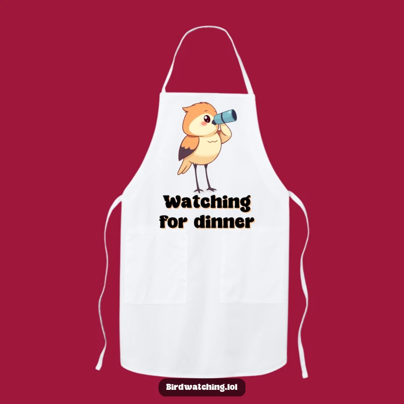 Funny Bird Watcher Apron: Determined Horizon Kitchen Gift