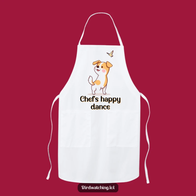 Funny Dog Apron: Hopeful Bird Watcher, Kitchen Funny Gift for Cooks