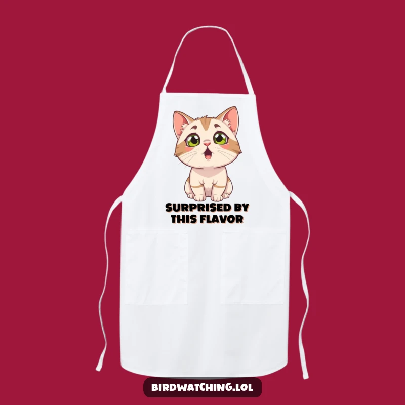 Funny Surprised Cat Apron - Kitchen Fun & Hilarious Gift