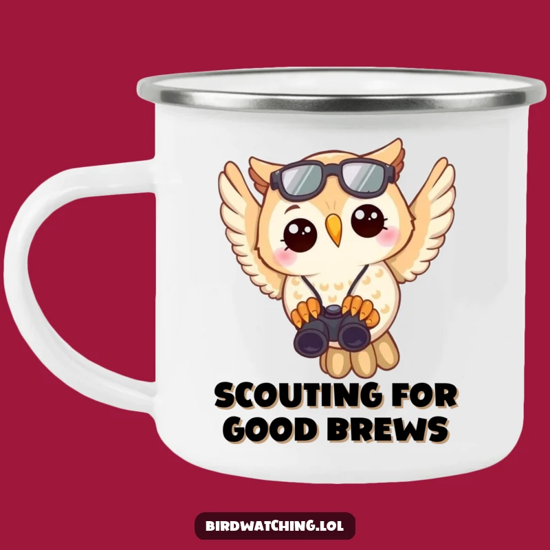 Funny Owl Birdwatcher Camping Mug: Sip Nature's Wonders