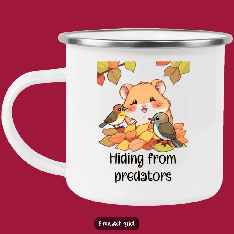 Funny Giggling Hamster Camping Mug, Durable Outdoor Drinkware, Perfect Gift