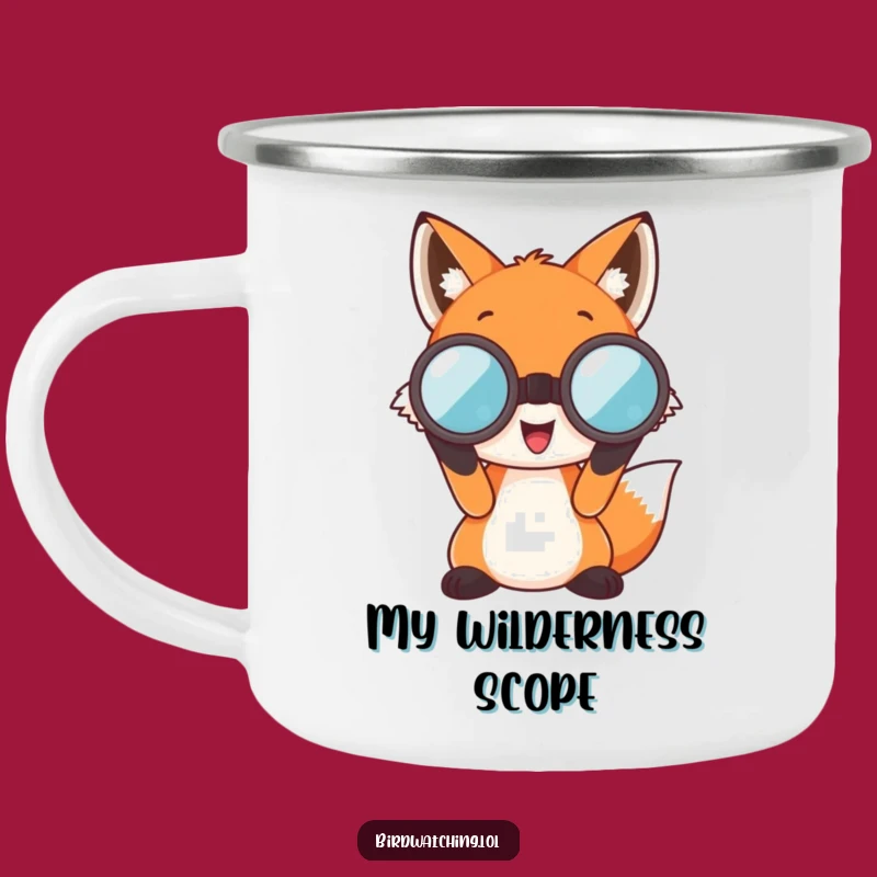 Funny Fox Camping Mug: Adventurous Outdoor Fun, Oversized Companion, Perfect Gift!