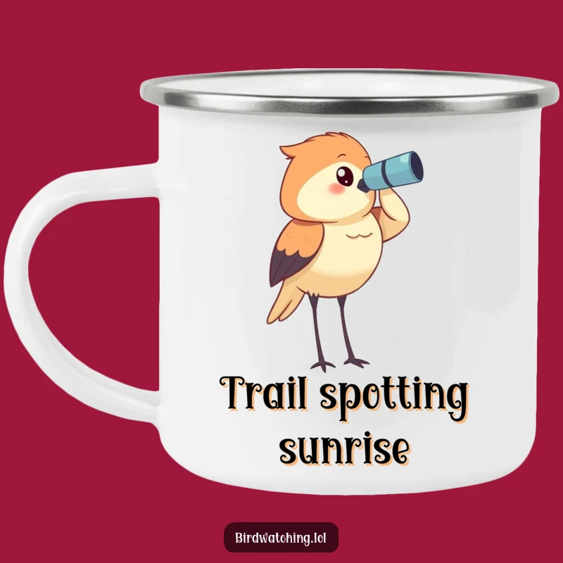 Funny Bird Watcher Camping Mug: Determined Observer Gift