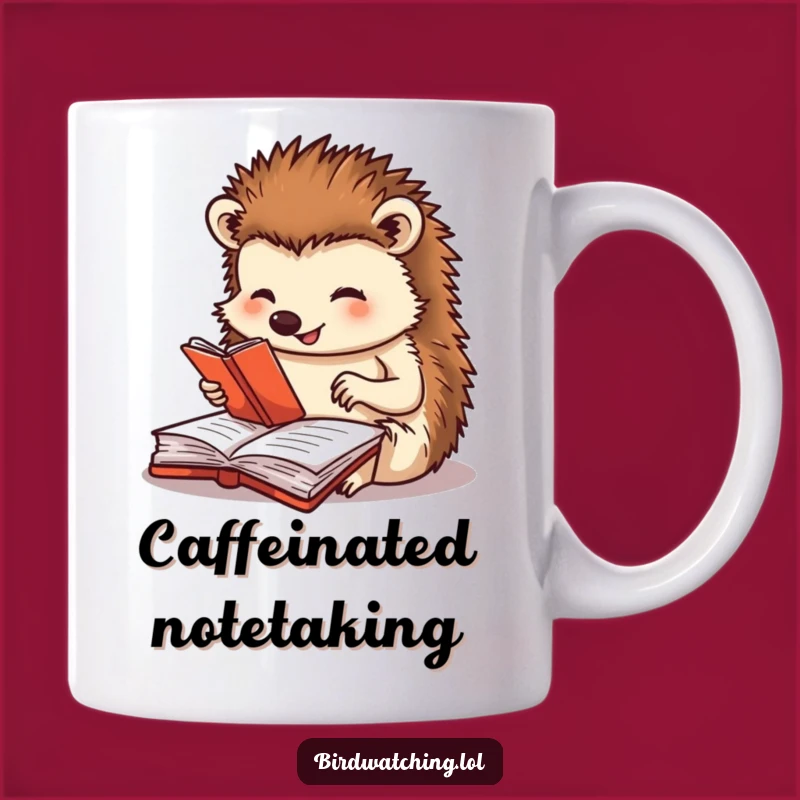 Funny Hedgehog Journal Mug - Detail Oriented Humor, Perfect Gift
