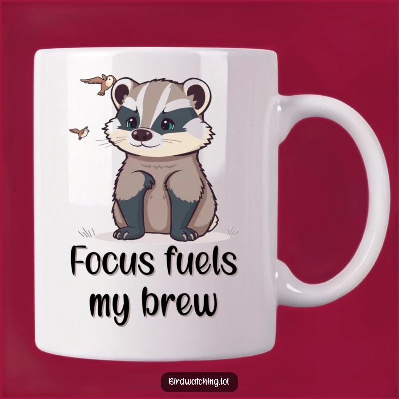 Funny Determined Badger Flyer Mug: The Ultimate Humorous Gift for Focused Hunters