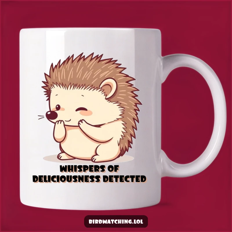Funny Hedgehog Listening Mug: Adorable Animal Lover Gift for Curious Souls