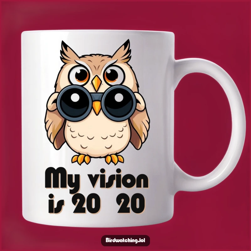 Funny Surprised Owl Mug - Wide-Eyed Birdwatcher Gift for Nature Lovers