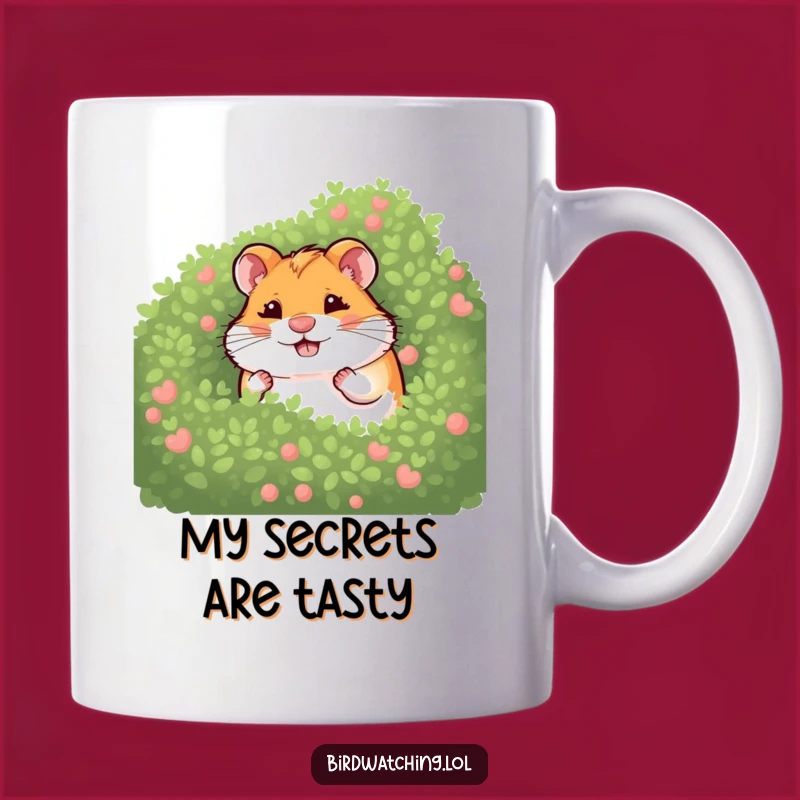 Funny Giggling Hamster Bush Mug: Adorable Humorous Gift for Playful People