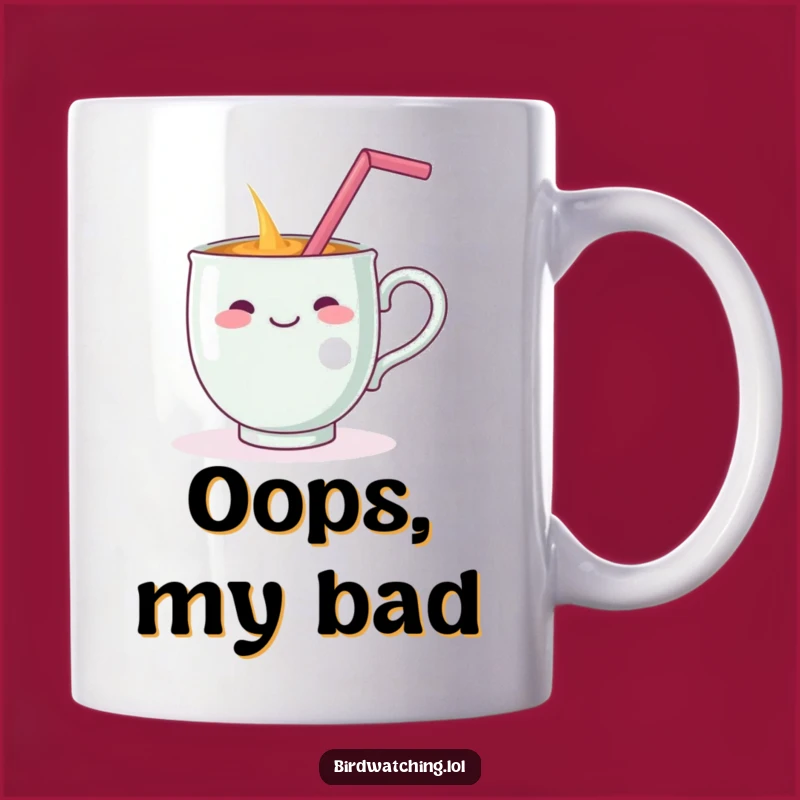 Funny Teacup Spill Mug - Hilarious Clumsy Drinkware Gift