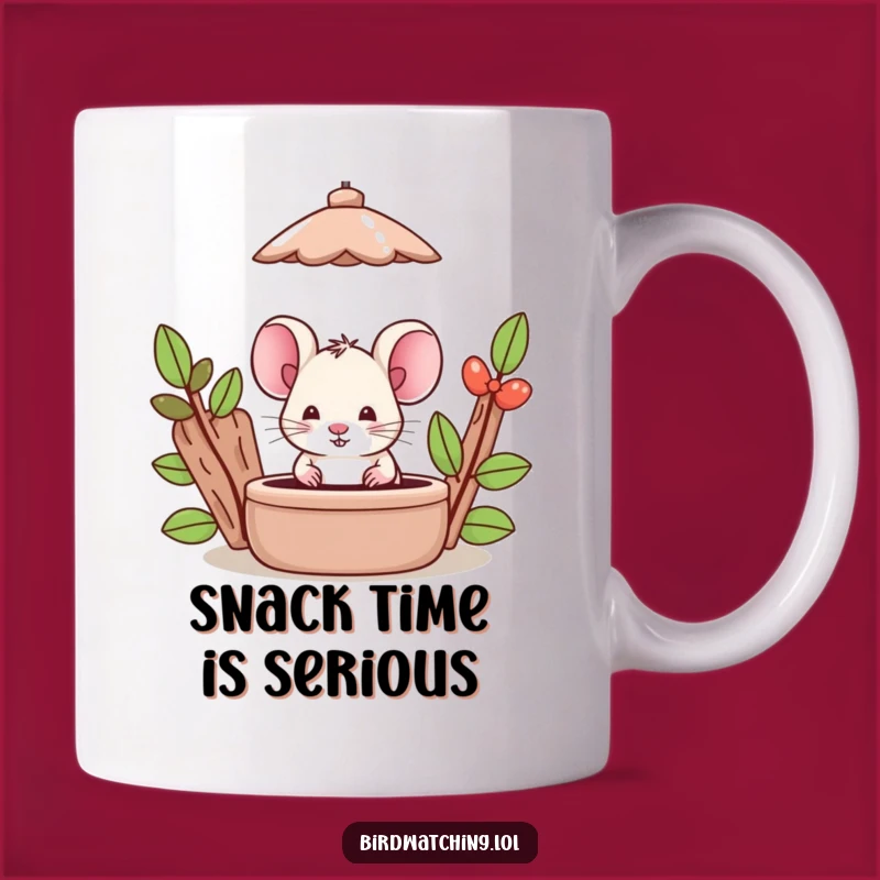 Funny Mouse Bird Feeder Mug: Silly Character, Perfect Funny Gift for Gardeners