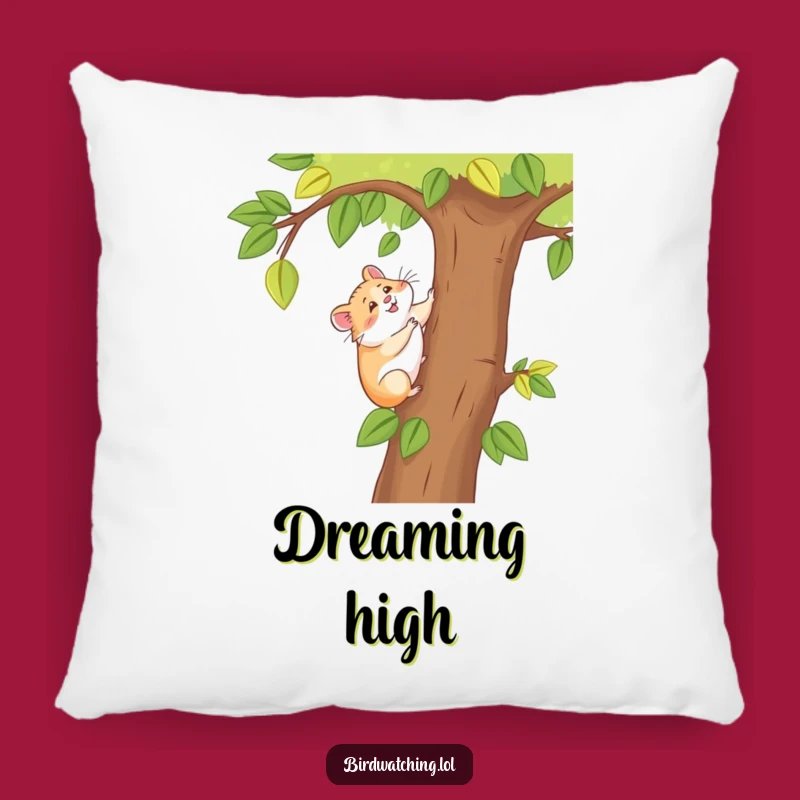 Funny Happy Hamster Pillow: Soft Joyful Tree Climber Cushion