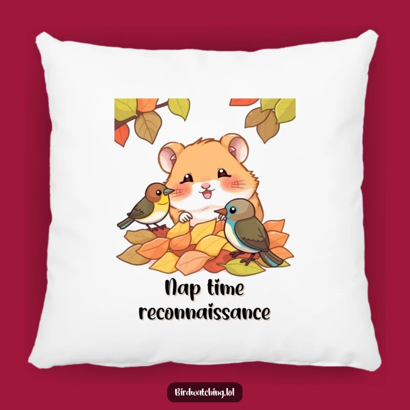 Funny Giggling Hamster Pillow, Soft Cushion with Woodland Humor, Perfect Gift