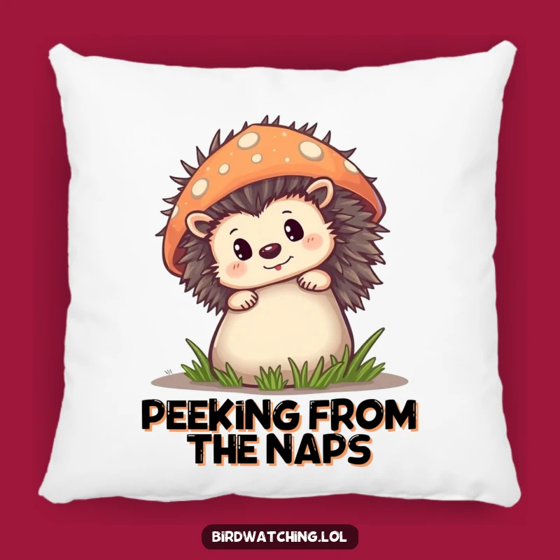 Funny Hedgehog Mushroom Pillow: Cute & Comfy with Woodland Whimsy