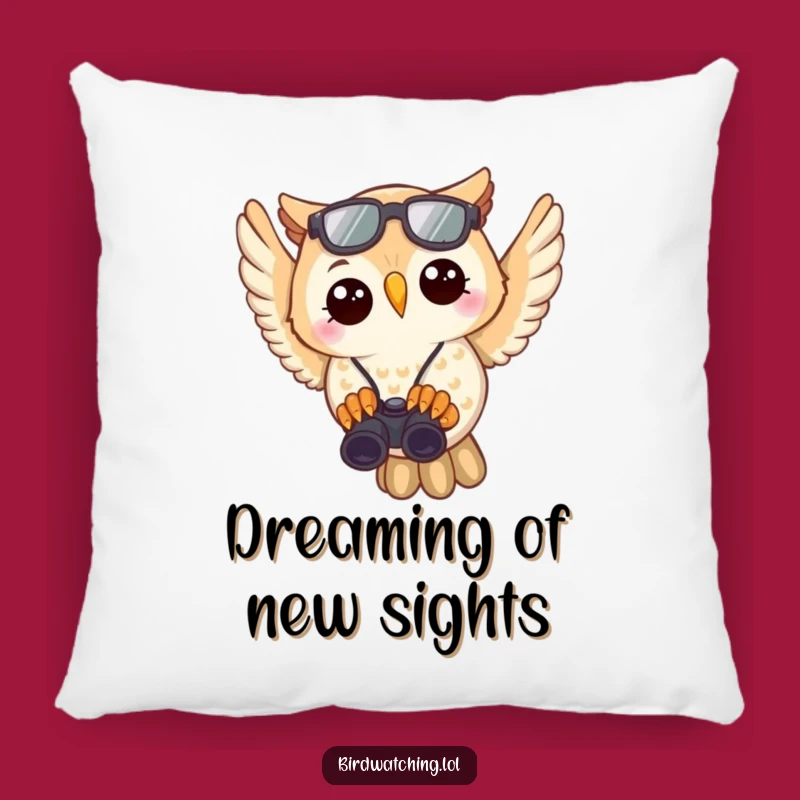 Funny Owl Birdwatcher Pillow: Cozy Up with Nature's Observer