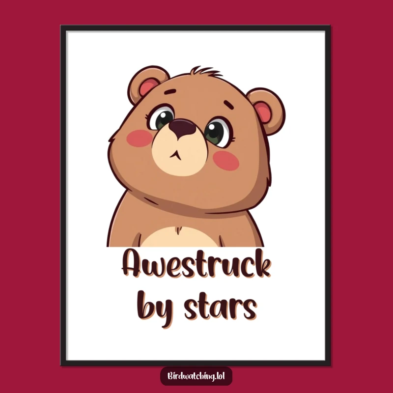 Funny Bear Digital Art: Awe-Inspiring Wonder Print, Instant Funny Gift for Decor