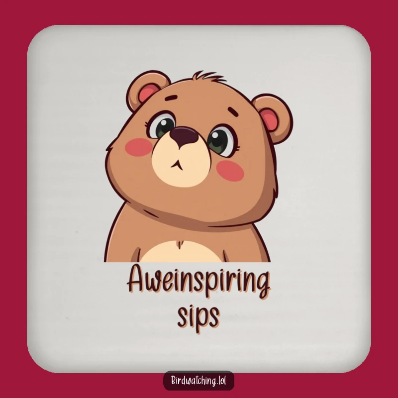 Funny Bear Coaster: Protect Surfaces with Awe, Unique Funny Gift for Hosts