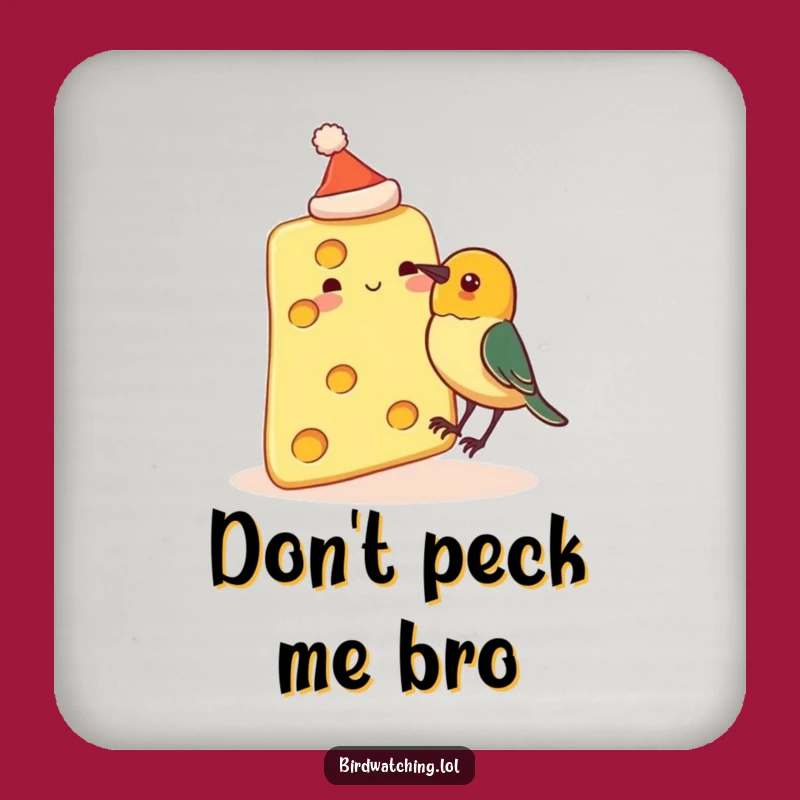 Funny Cheese Hat Coaster - Protect Surfaces with Foodie Humor Gift