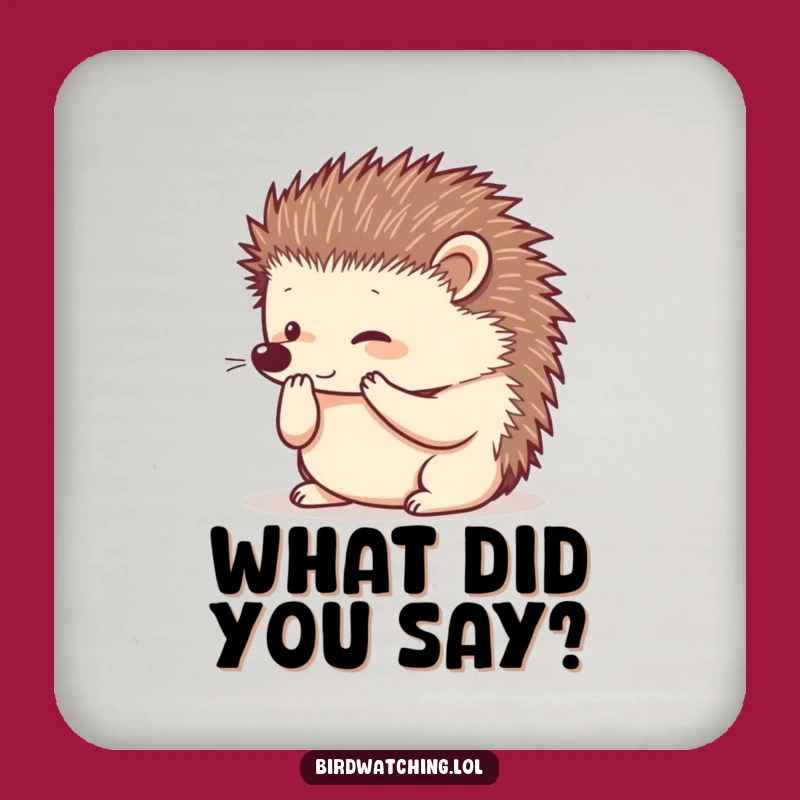 Funny Hedgehog Coaster Set: Protect Surfaces with Humor, Great Gift!