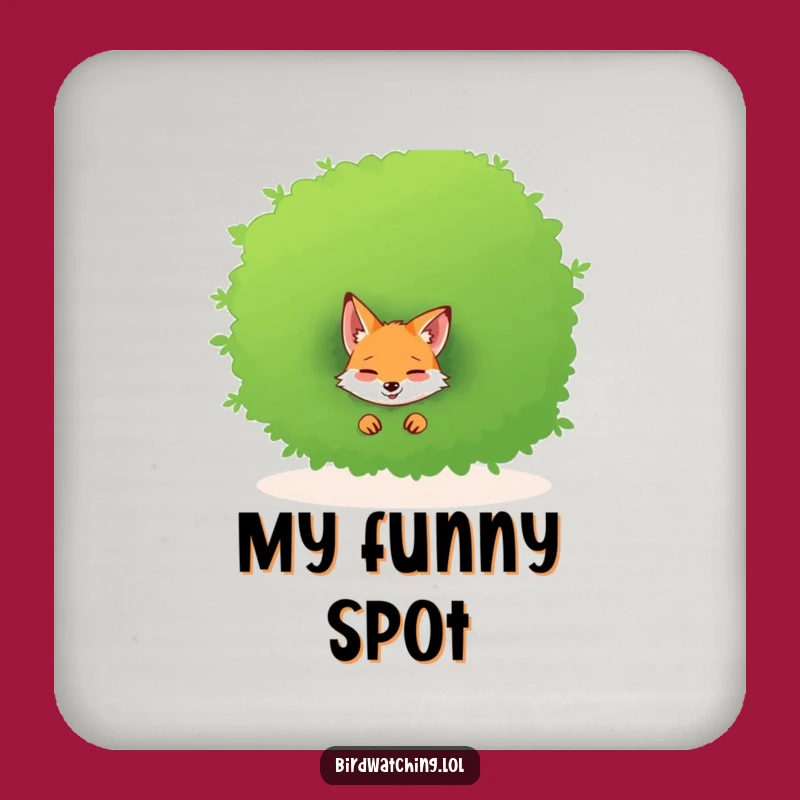 Funny Giggling Fox Coaster - Bush Peeker Protection for Your Drinks