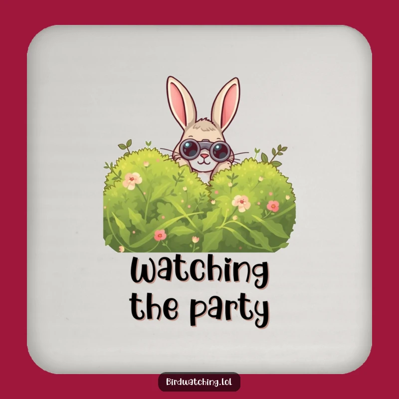Funny Curious Rabbit Coaster: Protect Drinks with Binocular Peek