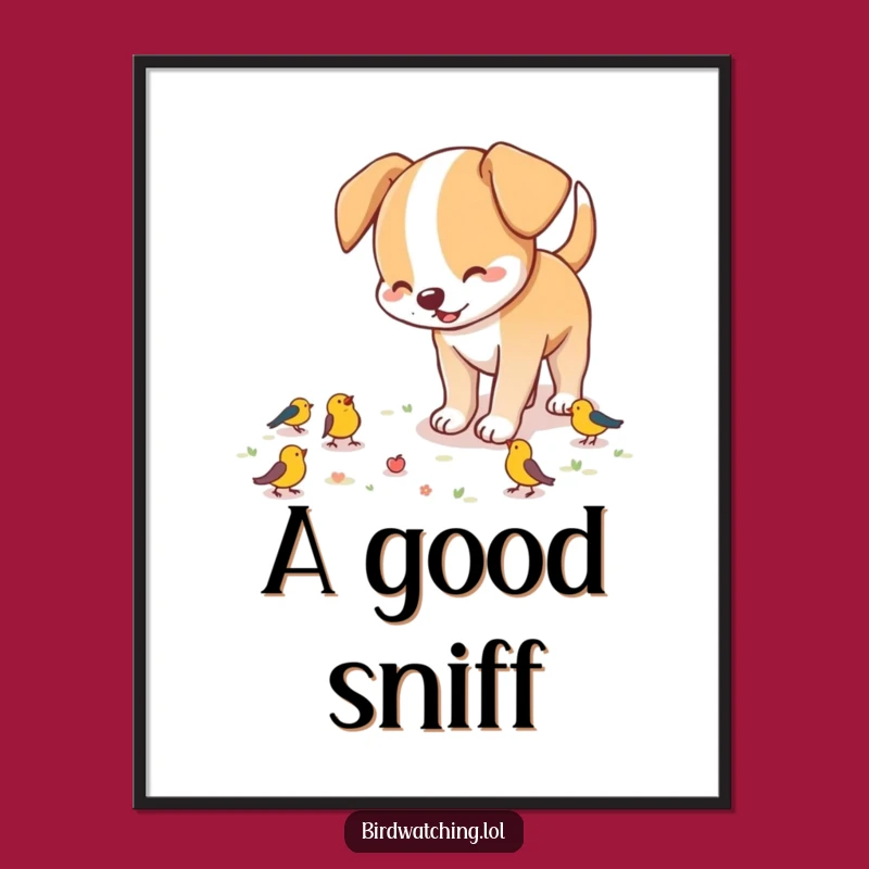 Funny Dog Bird Hunter Poster - Playful Wall Art Gift