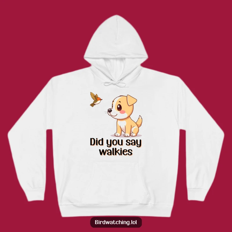Funny Dog Bird Spotting Hoodie: Cozy Canine Sweatshirt, Great Gift