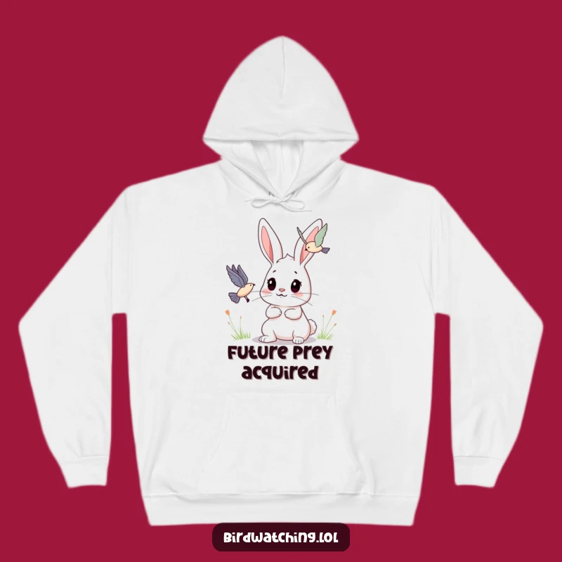 Cozy Funny Bunny Hoodie: Determined Observer, Warm Character Apparel, Best Funny Gift