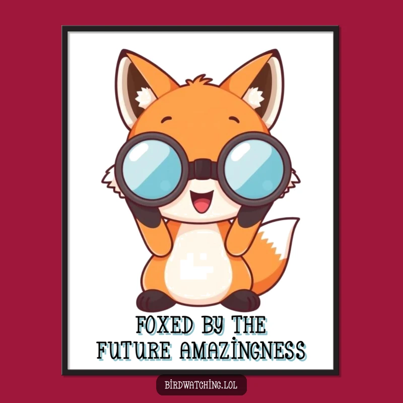 Funny Free Printable Wall Art: Happy Fox Explorer, Downloadable Adventure Decor