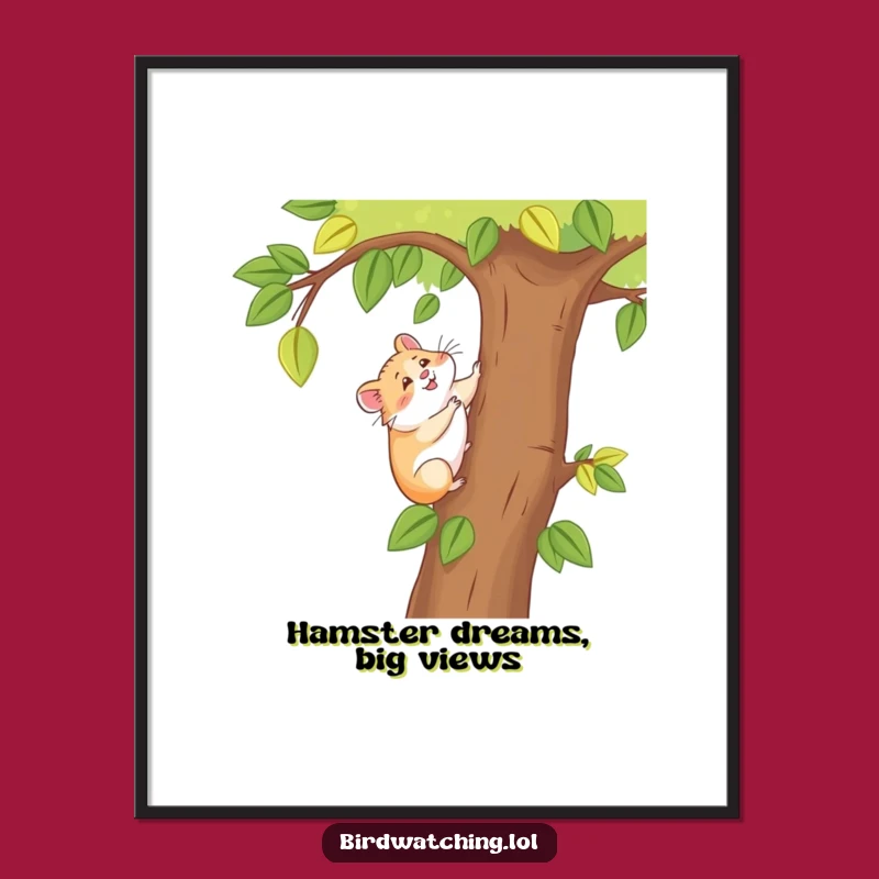 Free Printable Hamster Wall Art - Cheerful Downloadable Decor with an Elevated View