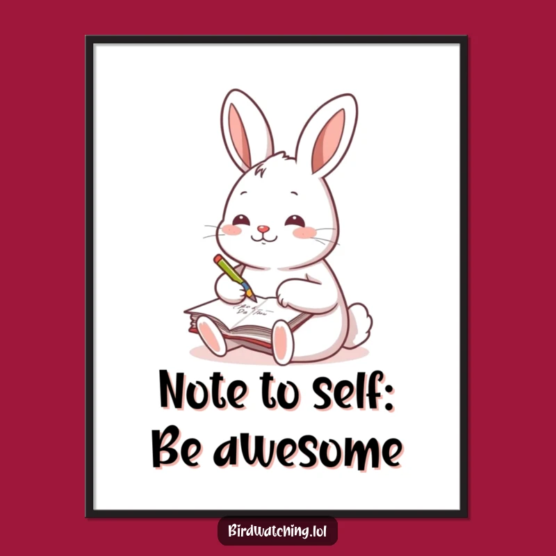 Free Printable Rabbit Wall Art: Cheerful Journaling Downloadable Decor