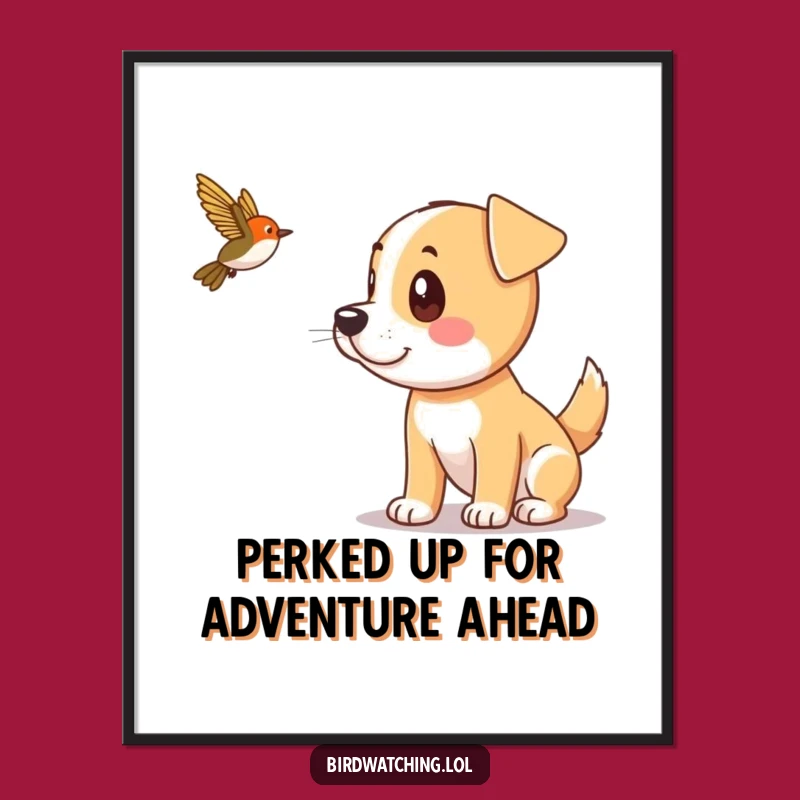 Playful Free Printable Wall Art: Dog's Excitement, Funny Downloadable Decor!