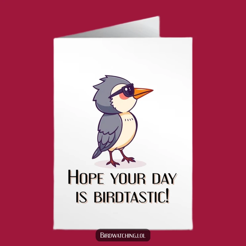 Free Printable Birthday Card: Bird Watcher Spots Fun - Funny Downloadable