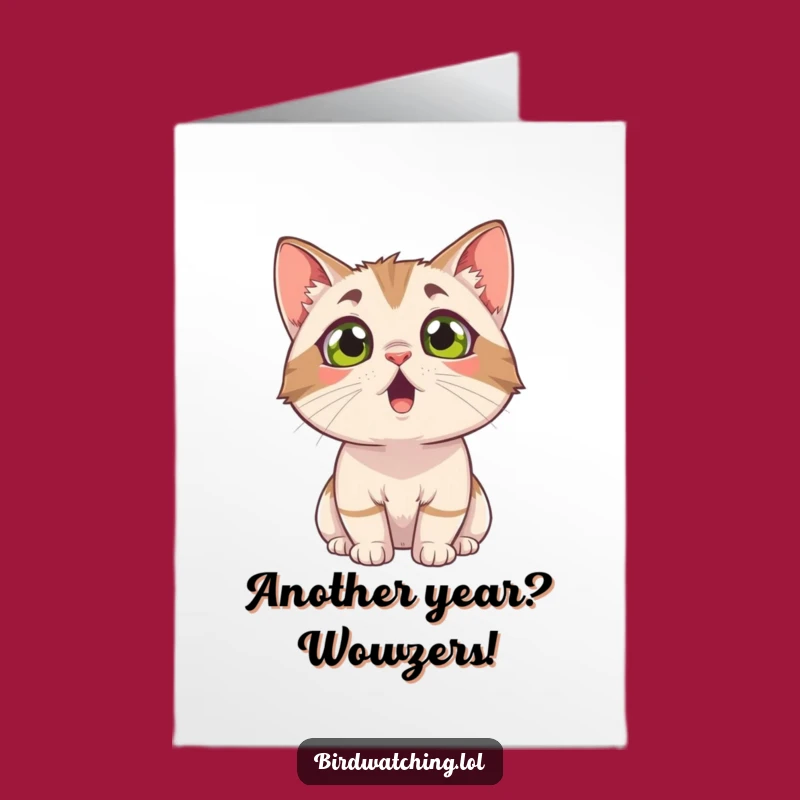 Free Printable Birthday Card: Surprised Cat, Hilarious DIY Gift!