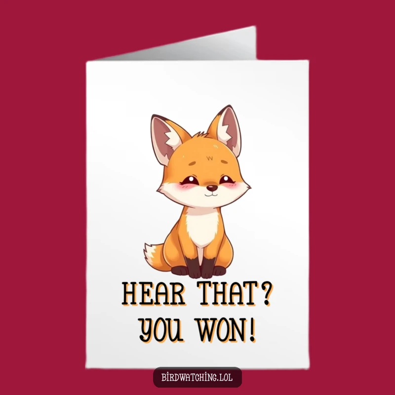 Free Printable Congrats Card: Attentive Fox Hears Your Success