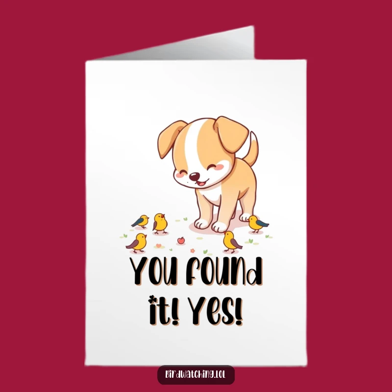 Free Printable Congrats Card: Dog's Successful Hunt - Funny Downloadable for Big Achievements!