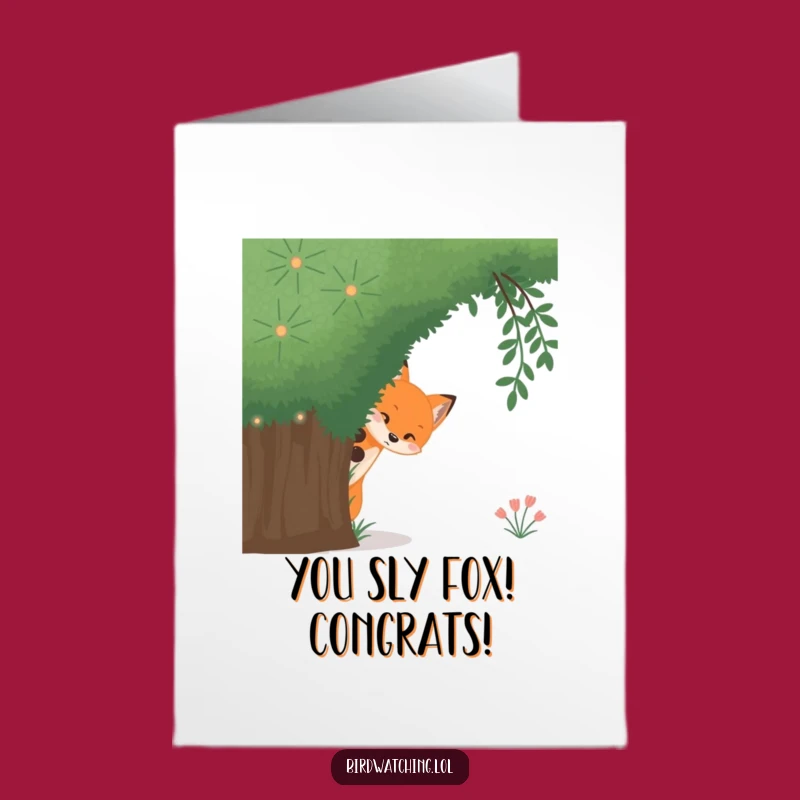Free Printable Fox Congratulations Card - Humorous Downloadable Greeting for Clever Wins