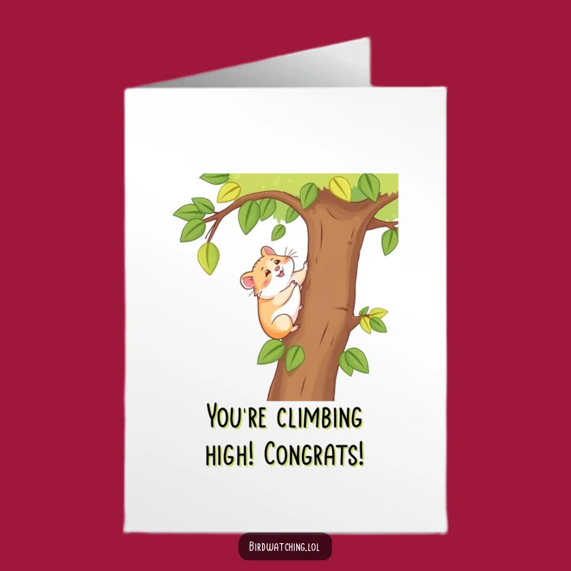 Free Printable Hamster Congratulations Card - Upbeat Downloadable Greeting for Achieving Goals