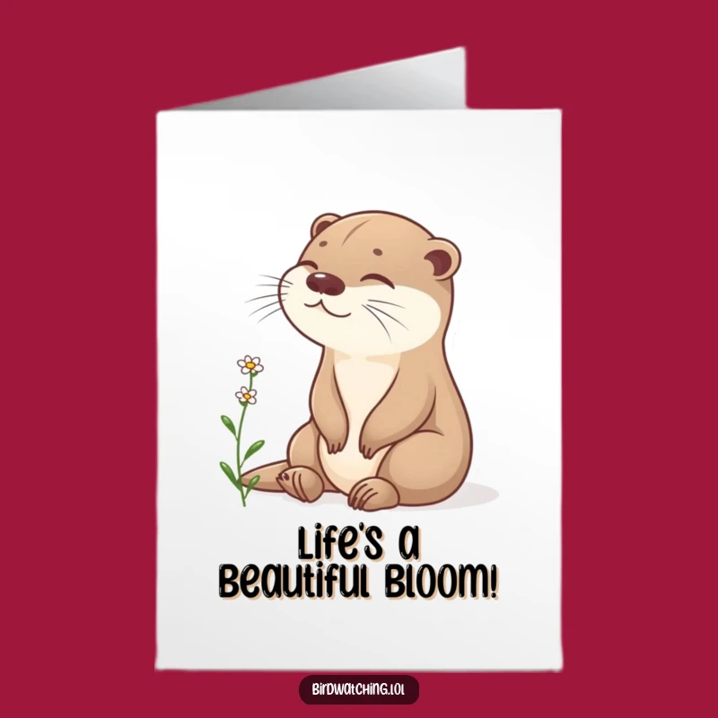 Free Printable Otter Congrats Card: Funny Downloadable Calm Celebration for Their Success!