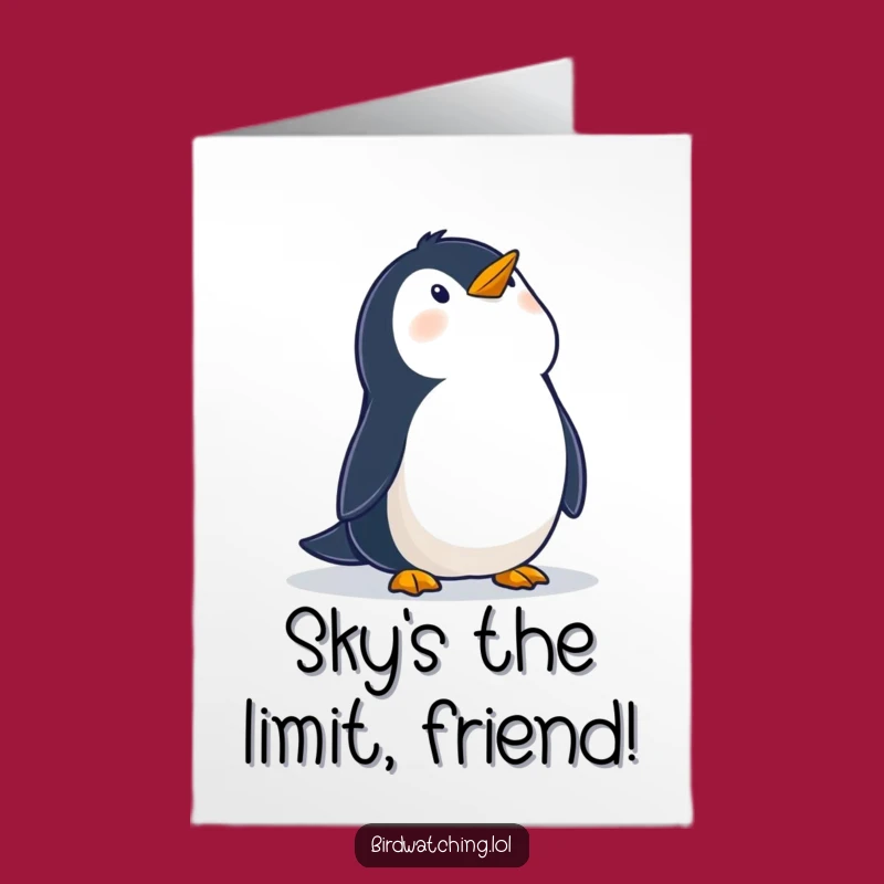 Free Printable Congrats Card: Penguin's Awe, Hilarious Downloadable Gift