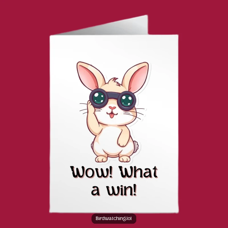 Free Printable Congrats Card: Rabbit Discovers Success with Surprise