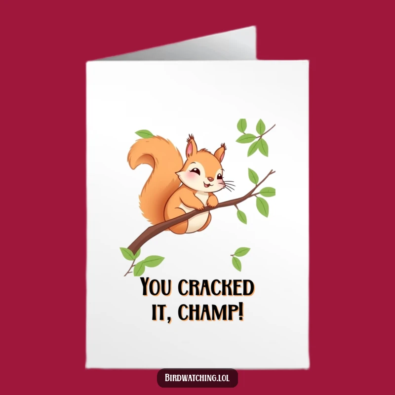 Free Printable Congrats Card: Squirrel's Watch, Perfect Downloadable Gift!
