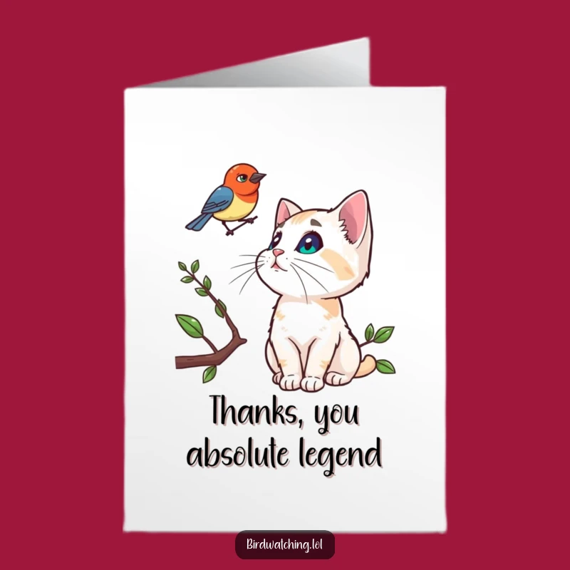 Free Printable Cat Thank You Card: Curious Observer Downloadable