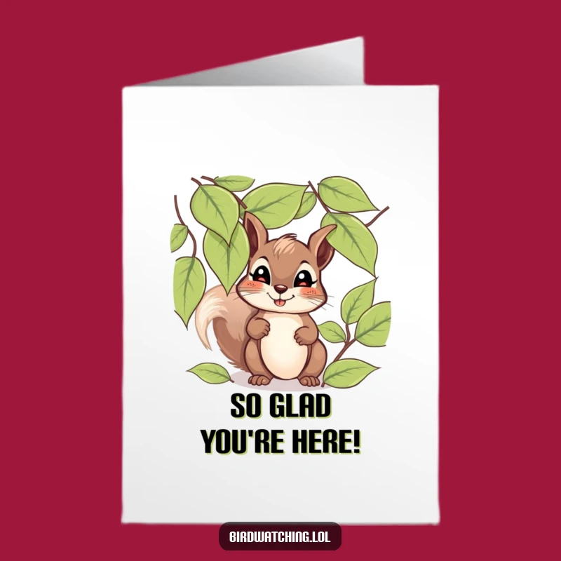 Free Printable Thank You Card: Giggling Squirrel Hopes You're Thanked