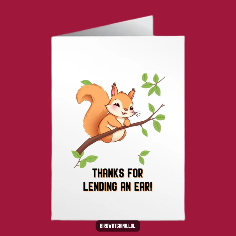 Free Printable Thank You Card: Observant Squirrel, Lovely DIY Gift!