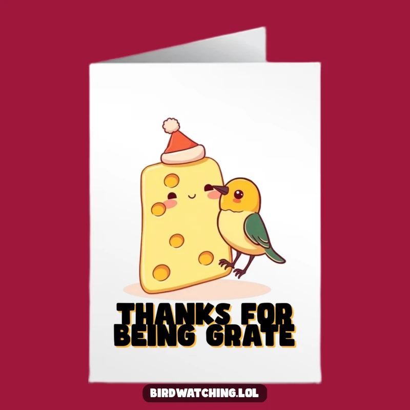 Free Printable Thank You Card: Cheesy Bird Pecking Funny Downloadable