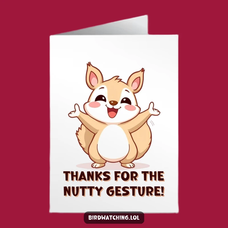 Free Printable Thank You Card: Squirrel's Sky Thanks, Downloadable Gratitude!