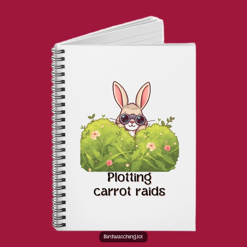 Funny Curious Rabbit Notebook: Binocular Bush Observation Journal