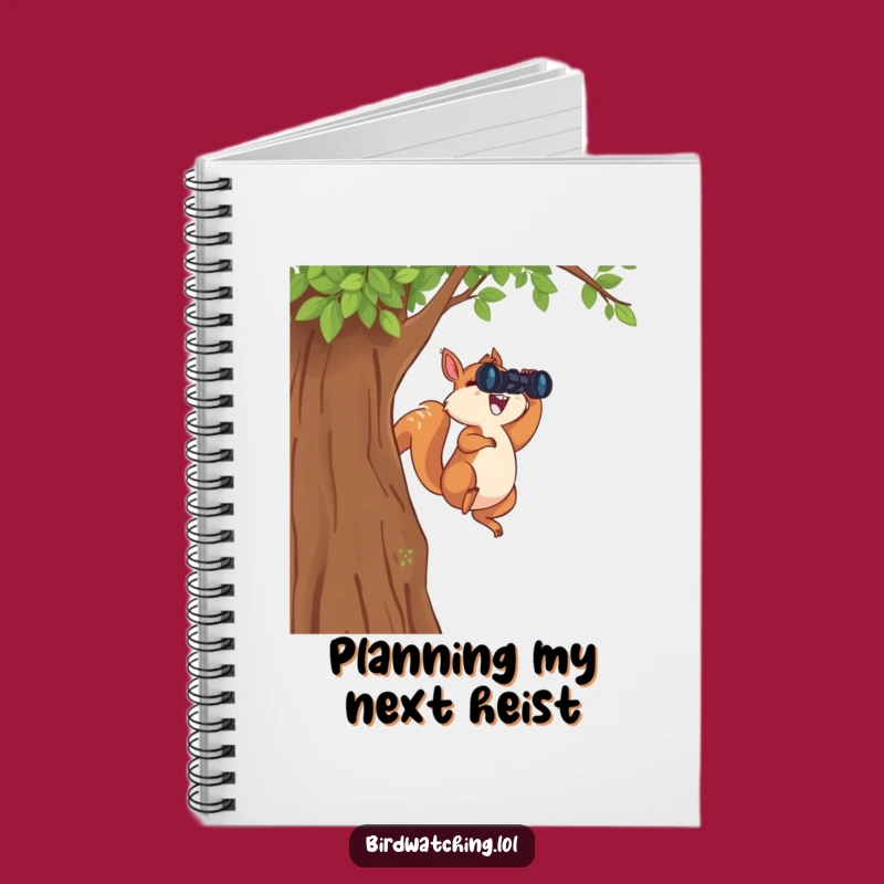 Funny Leaping Squirrel Notebook: Binocular Adventure Journal