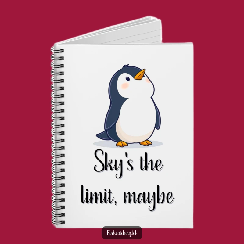 Funny Penguin Notebook, Journal with Sky Wonder, Perfect Gift